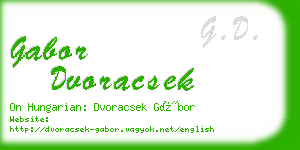gabor dvoracsek business card